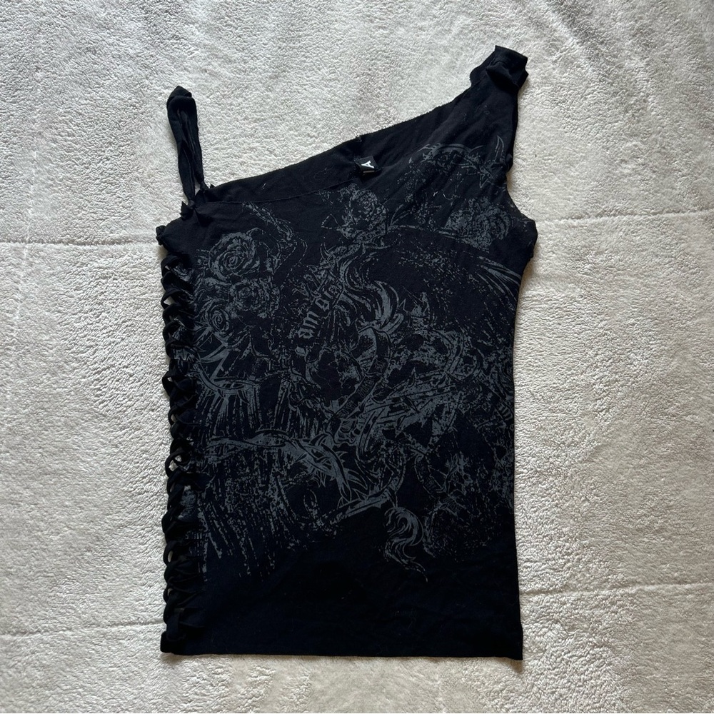 I.AM.GIA Black Graphic Women's Top